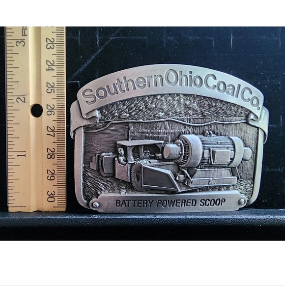 Vintage Southern Ohio Coal Company Battery Powered Scoop Belt Buckle New